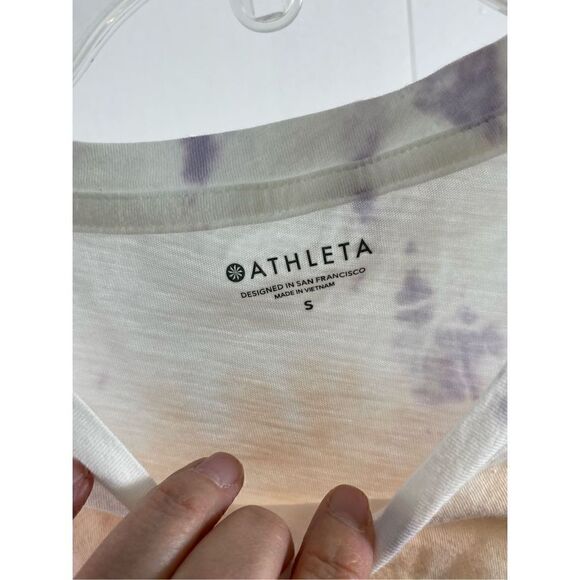 Athleta NWT Tie Dye Organic Daily Crew Tee Size S - Picture 5 of 6